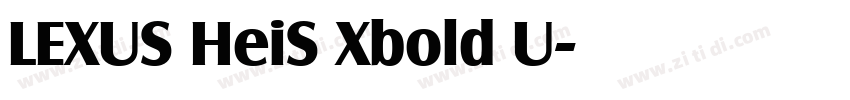 LEXUS HeiS Xbold U字体转换